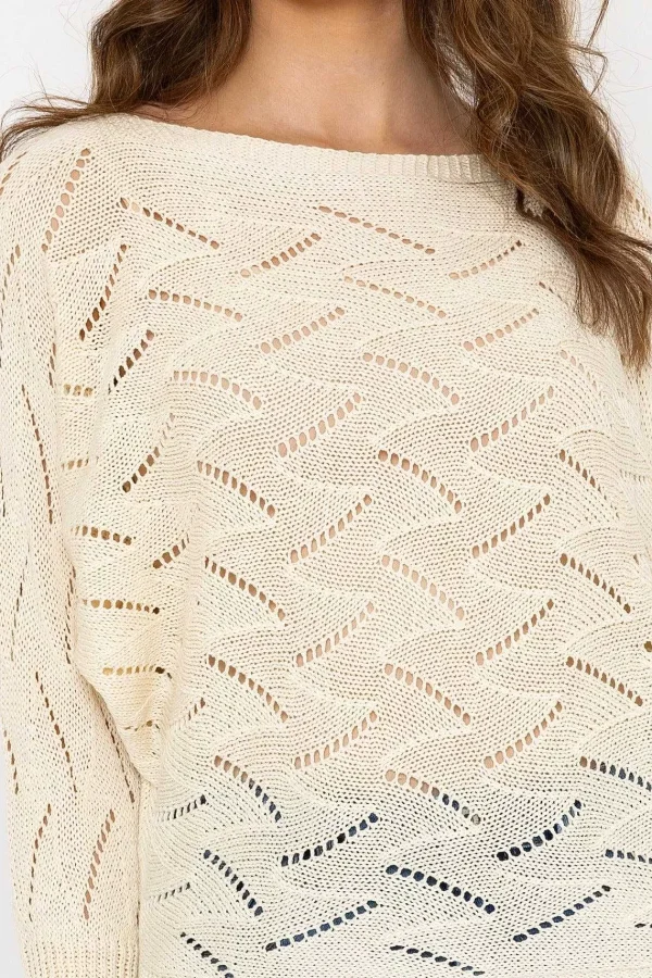 Pala D'Oro White Woven Knit*Women Tops & Blouses