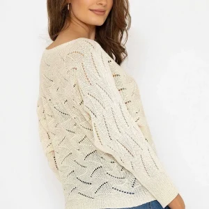 Pala D'Oro White Woven Knit*Women Tops & Blouses