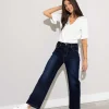 Kelly & Grace Weekend Wide Leg Denim Jeans In Indigo*Women Jeans & Trousers