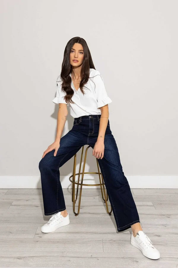 Kelly & Grace Weekend Wide Leg Denim Jeans In Indigo*Women Jeans & Trousers