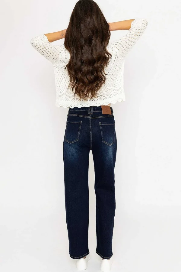 Kelly & Grace Weekend Wide Leg Denim Jeans In Indigo*Women Jeans & Trousers