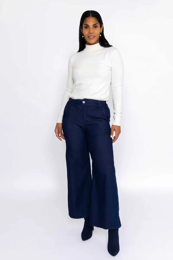 Pala D'oro Wide Leg Jeans In Denim*Women Jeans & Trousers