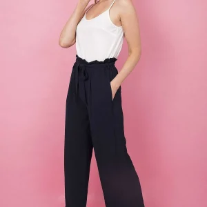 J'aime la Vie Wide Leg Trousers In Navy*Women Jeans & Trousers