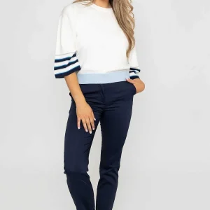 Rowen Avenue Wide Sleeve Stripe Knit In Ecru*Women Jumpers & Cardigans