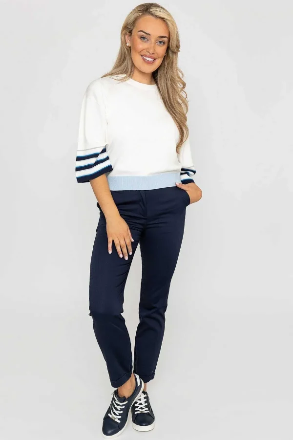 Rowen Avenue Wide Sleeve Stripe Knit In Ecru*Women Jumpers & Cardigans
