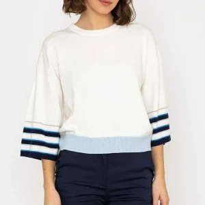 Rowen Avenue Wide Sleeve Stripe Knit In Ecru*Women Jumpers & Cardigans