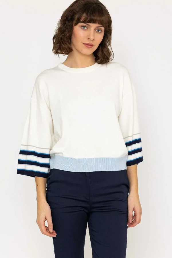 Rowen Avenue Wide Sleeve Stripe Knit In Ecru*Women Jumpers & Cardigans