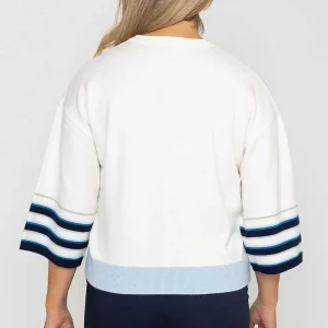 Rowen Avenue Wide Sleeve Stripe Knit In Ecru*Women Jumpers & Cardigans