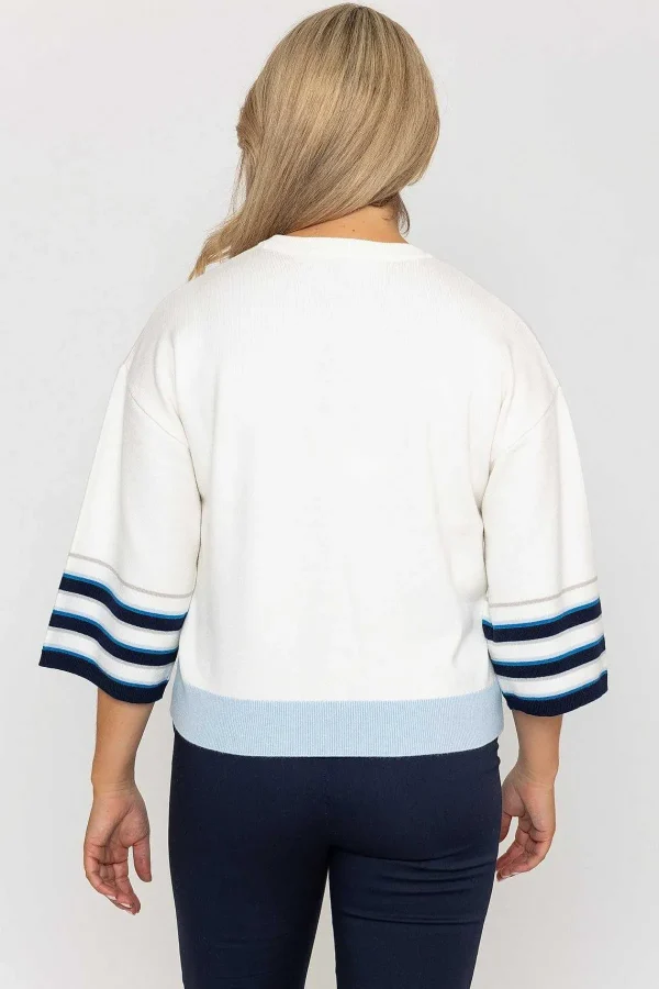 Rowen Avenue Wide Sleeve Stripe Knit In Ecru*Women Jumpers & Cardigans