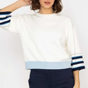 Rowen Avenue Wide Sleeve Stripe Knit In Ecru*Women Jumpers & Cardigans