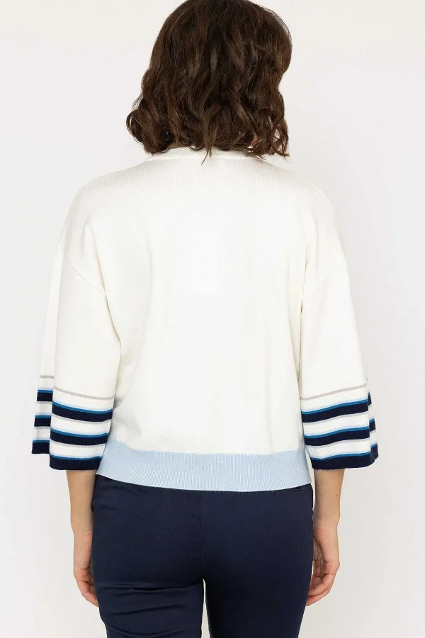 Rowen Avenue Wide Sleeve Stripe Knit In Ecru*Women Jumpers & Cardigans