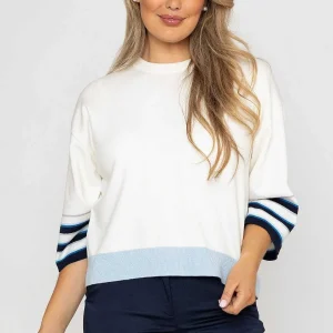 Rowen Avenue Wide Sleeve Stripe Knit In Ecru*Women Jumpers & Cardigans