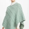 Aran Woollen Mills Women'S Super Soft Merino Wool Poncho In Mint*Women Coats & Jackets