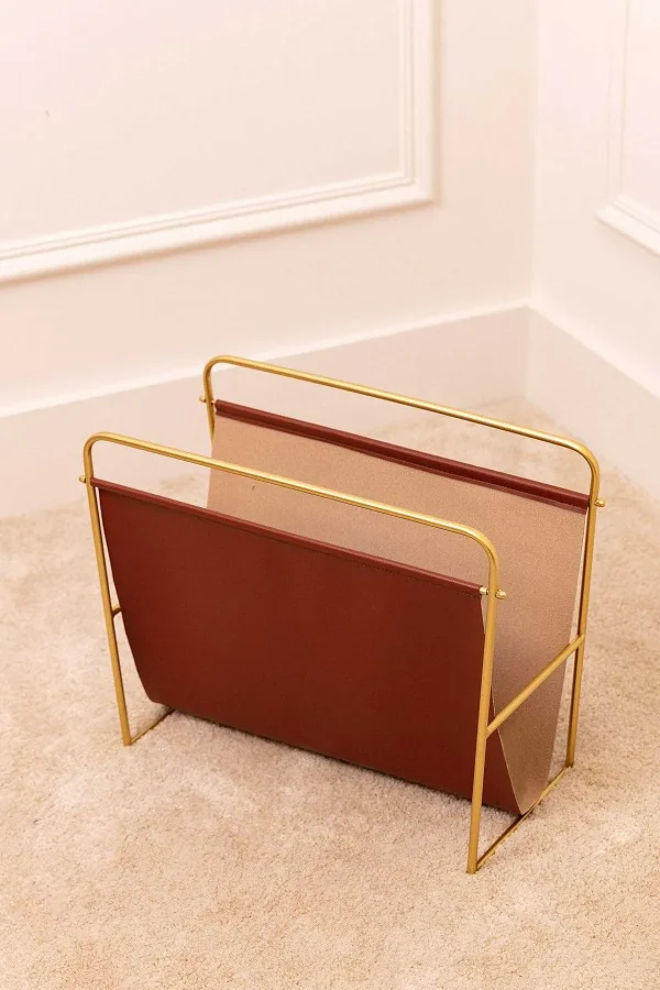 Carraig Donn HOME Wood & Gold Magazine Rack* Homeware