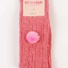Cherish Accessories Wool Blend Pom Pom Socks In Pink*Women Nightwear