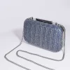 SOUL Accessories Woven Metallic Clutch In Navy* Teenager