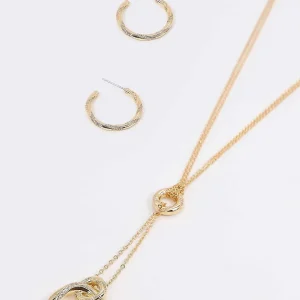 Joularie Wrapped Diamante Necklace In Gold* Necklaces
