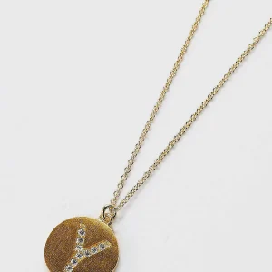 Cherish Y Initial Necklace In Gold* Jewellery