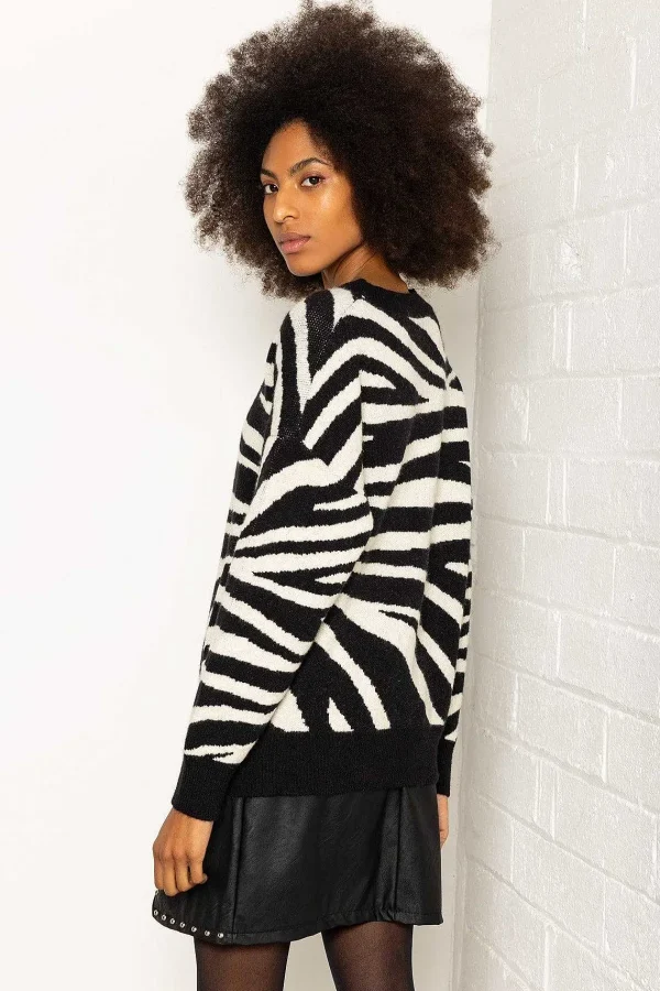 Pala D'oro Sport Zebra Print Knit*Women Jumpers & Cardigans