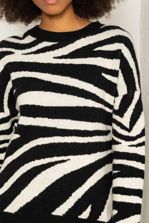 Pala D'oro Sport Zebra Print Knit*Women Jumpers & Cardigans