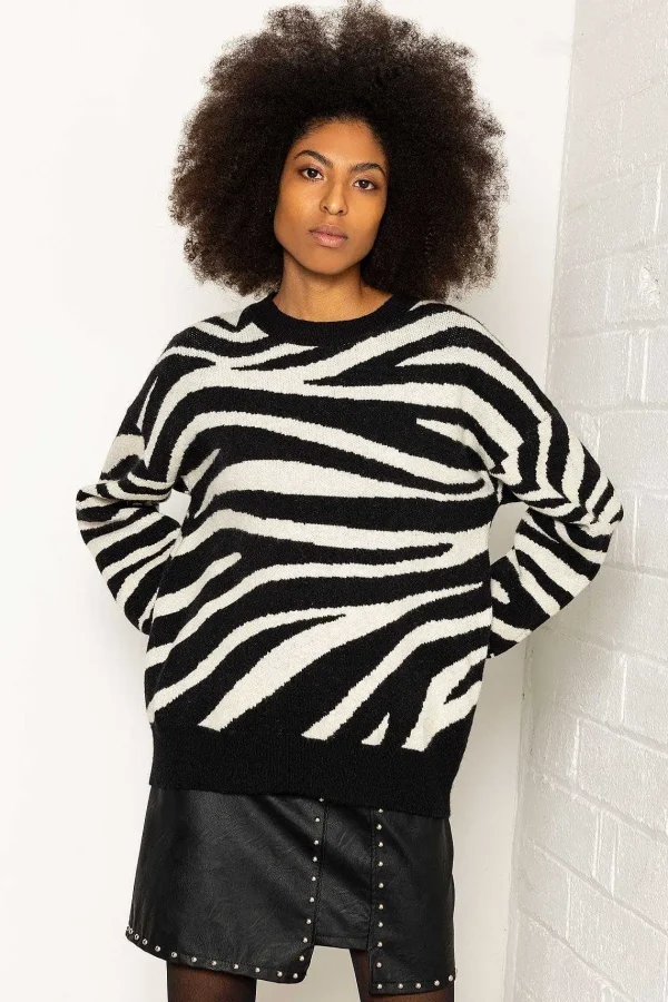 Pala D'oro Sport Zebra Print Knit*Women Jumpers & Cardigans