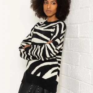 Pala D'oro Sport Zebra Print Knit*Women Jumpers & Cardigans