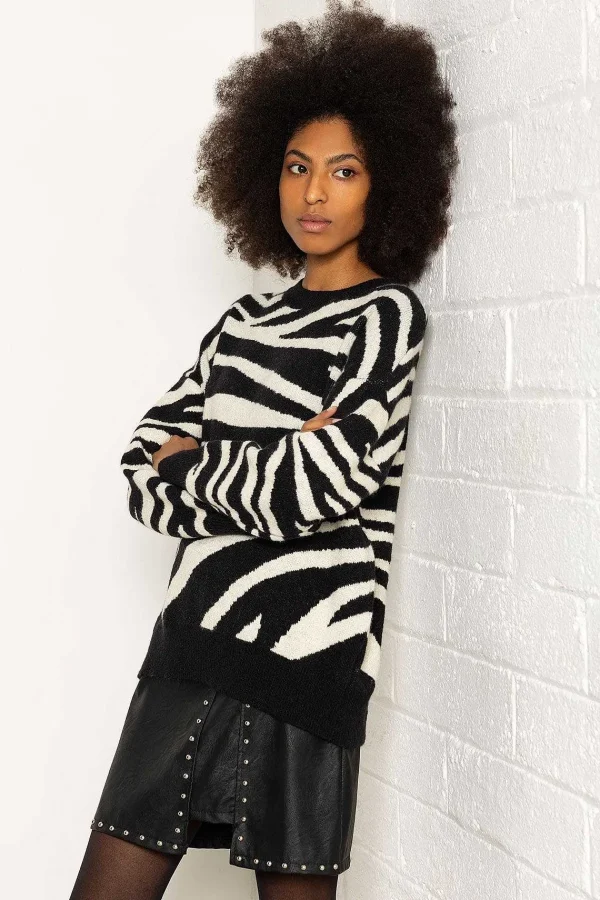 Pala D'oro Sport Zebra Print Knit*Women Jumpers & Cardigans
