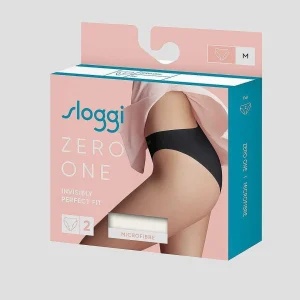 Sloggi Zero One Tai 2 Pack Briefs In Silk White*Women Lingerie