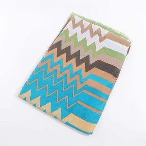 SOUL Accessories Zig Zag Print Scarf In Khaki* Accessories