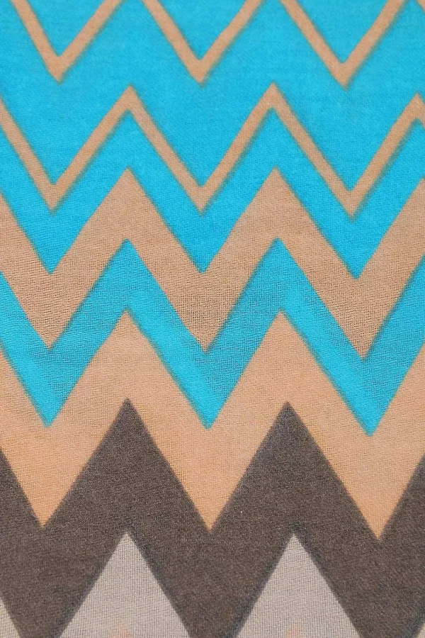SOUL Accessories Zig Zag Print Scarf In Khaki* Accessories