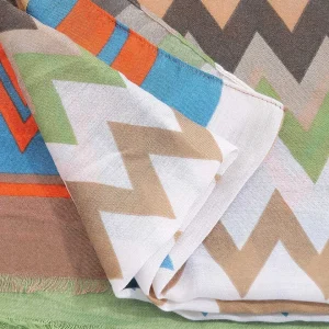 SOUL Accessories Zig Zag Print Scarf In Khaki* Accessories