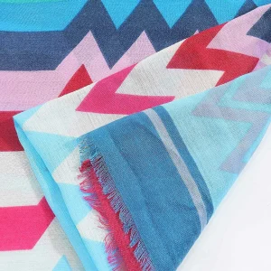 SOUL Accessories Zig Zag Print Scarf In Navy* Accessories