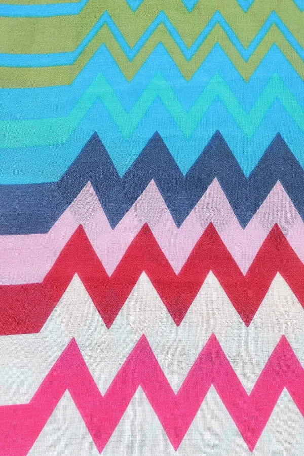 SOUL Accessories Zig Zag Print Scarf In Navy* Accessories