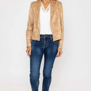 J'aime la Vie Zip Jacket In Camel*Women Coats & Jackets