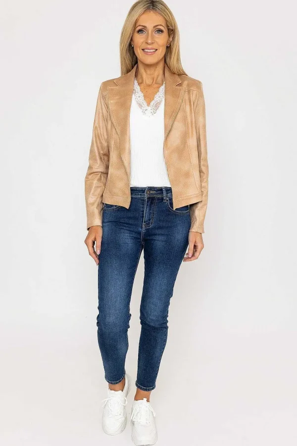 J'aime la Vie Zip Jacket In Camel*Women Coats & Jackets