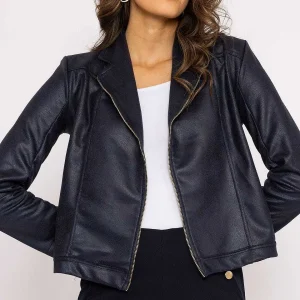 J'aime la Vie Zip Jacket In Navy*Women Coats & Jackets