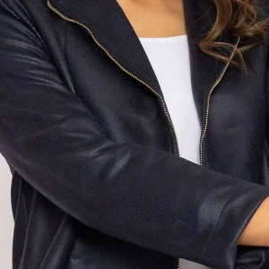 J'aime la Vie Zip Jacket In Navy*Women Coats & Jackets