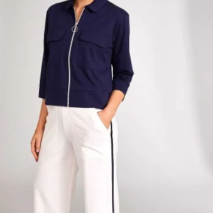 Peruzzi Zip Jacket With Pockets In Navy*Women Coats & Jackets