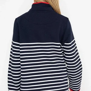 West Quay 1/2 Zip Stripe Sweatshirt In Navy*Women Hoodies & Sweatshirts